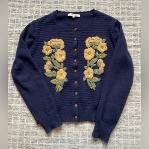 Simple Retro — Sunflower Knit Cardigan